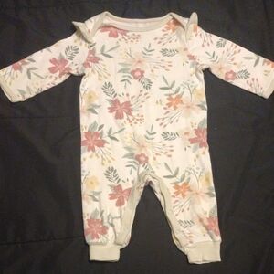 Cloud Island Floral Baby Jumpsuit